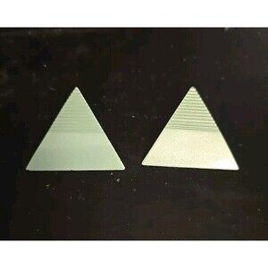 Vintage Stud Earrings Retro Large Mint Triangle